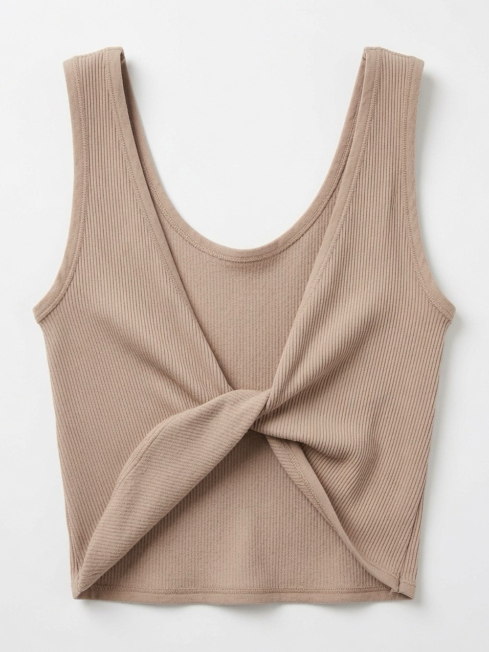 Urban Outfitters Cream Tie Front Fitted Tank Top